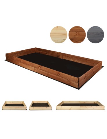 Wielka skrzynia na warzywa ZP06 /18x237x117 cm/ Brązowa