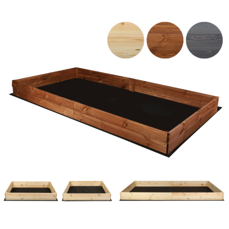 Wielka skrzynia na warzywa ZP06 /18x237x117 cm/ Brązowa