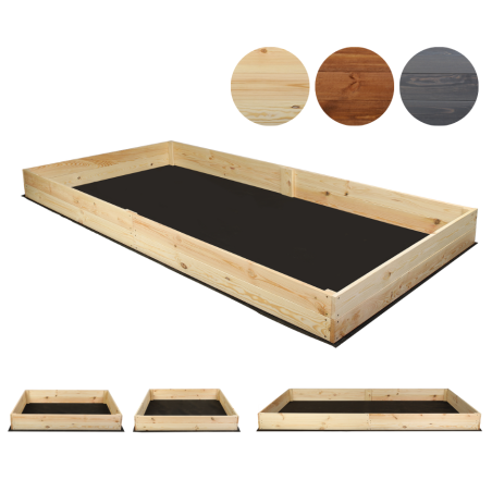 Wielka skrzynia na warzywa ZP06 /18x237x117 cm/ Naturalna