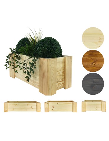 Drewniana skrzynia balkonowa RDF /szer. 60cm/ Naturalna