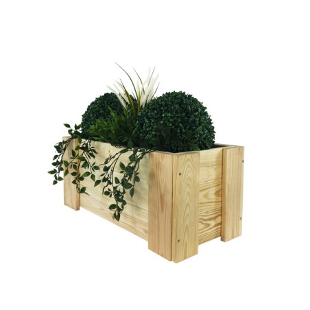 Drewniana skrzynia balkonowa RDF /szer. 60cm/ Naturalna