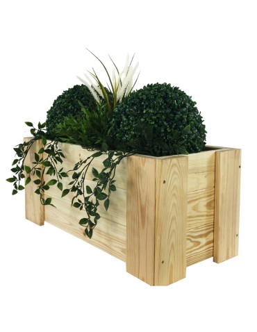 Kwietniki i donice - Drewniana skrzynia balkonowa RDF /szer. 60cm/ Naturalna - product 3