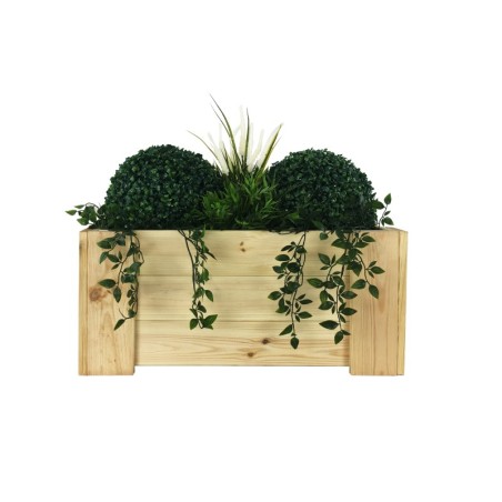 Drewniana skrzynia balkonowa RDF /szer. 60cm/ Naturalna