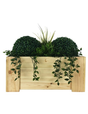 Kwietniki i donice - Drewniana skrzynia balkonowa RDF /szer. 60cm/ Naturalna - product 5