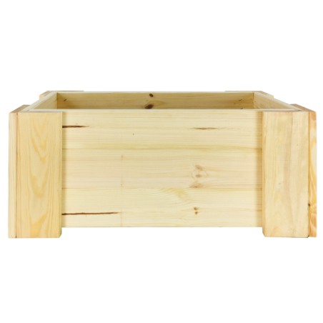 Drewniana skrzynia balkonowa RDF /szer. 60cm/ Naturalna