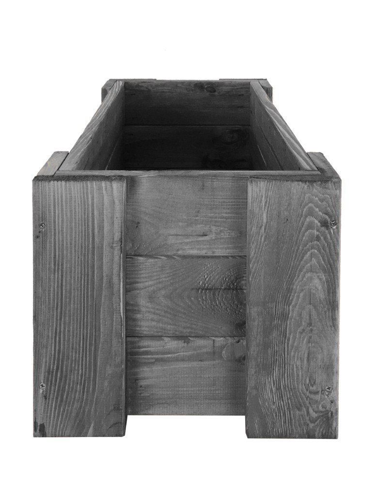 Kwietniki i donice - Drewniana skrzynia balkonowa RDF /szer. 60cm/ Szara - product MODO24.PL 1