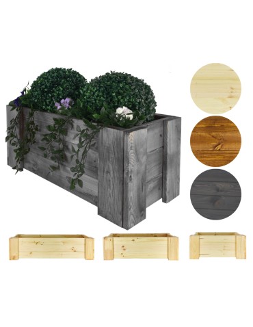 Drewniana skrzynia balkonowa RDF /szer. 60cm/ Szara