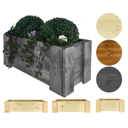 Drewniana skrzynia balkonowa RDF /szer. 60cm/ Szara