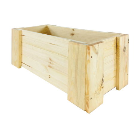 Drewniana skrzynia balkonowa RDF /szer. 60cm/ Naturalna