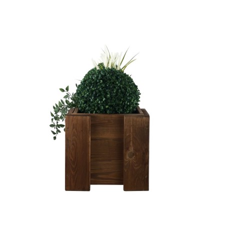 Drewniana skrzynia balkonowa RDF /szer. 60cm/ Brązowa