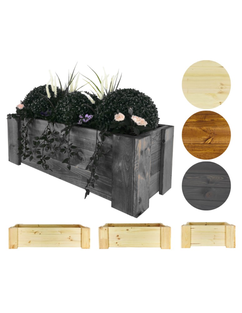 Kwietniki i donice - Drewniana skrzynia balkonowa RDF /szer. 80cm/ Szara - produkt MODO24.PL 1