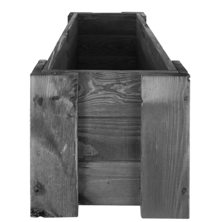 Drewniana skrzynia balkonowa RDF /szer. 80cm/ Szara