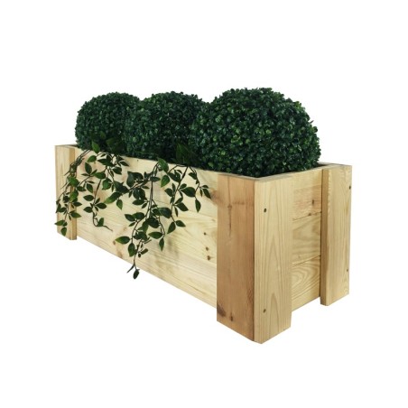 Drewniana skrzynia balkonowa RDF /szer. 100cm/ Naturalna