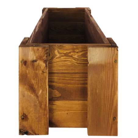 Drewniana skrzynia balkonowa RDF /szer. 80cm/ Brązowa
