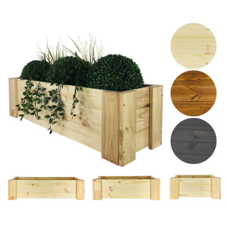 Drewniana skrzynia balkonowa RDF /szer. 100cm/ Naturalna