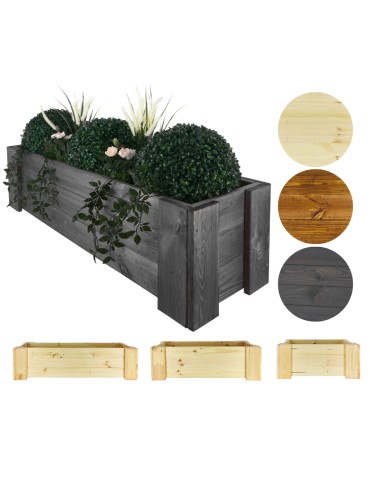 Drewniana skrzynia balkonowa RDF /szer. 100cm/ Szara