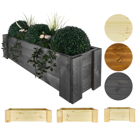 Drewniana skrzynia balkonowa RDF /szer. 100cm/ Szara