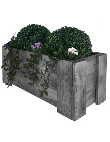 Kwietniki i donice - Drewniana skrzynia balkonowa RDF /szer. 60cm/ Szara - product 3