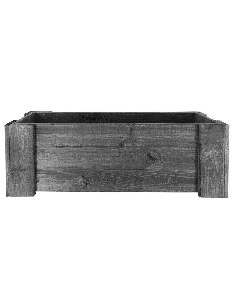 Kwietniki i donice - Drewniana skrzynia balkonowa RDF /szer. 80cm/ Szara - product MODO24.PL 5