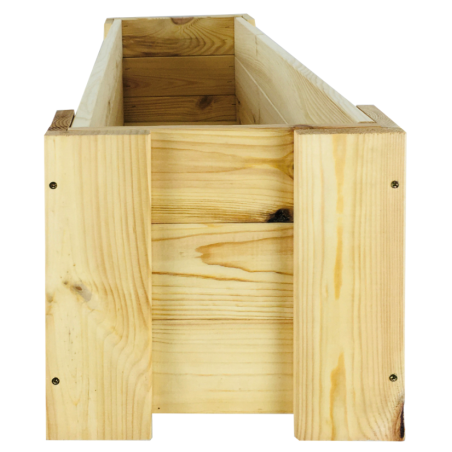 Drewniana skrzynia balkonowa RDF /szer. 100cm/ Naturalna