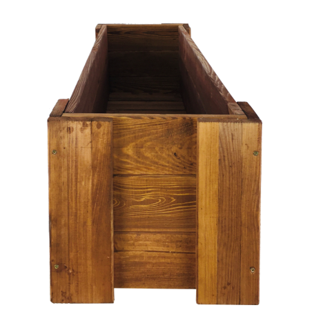 Drewniana skrzynia balkonowa RDF /szer. 100cm/ Brązowa