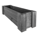 Drewniana skrzynia balkonowa RDF /szer. 100cm/ Szara