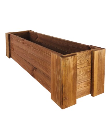 Kwietniki i donice - Drewniana skrzynia balkonowa RDF /szer. 100cm/ Brązowa - product 5