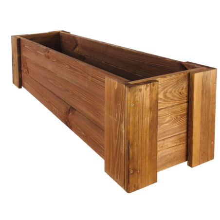 Drewniana skrzynia balkonowa RDF /szer. 100cm/ Brązowa
