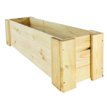 Drewniana skrzynia balkonowa RDF /szer. 100cm/ Naturalna