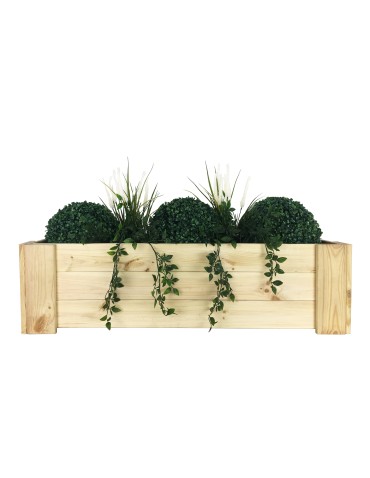 Kwietniki i donice - Drewniana skrzynia balkonowa RDF /szer. 100cm/ Naturalna - product 5