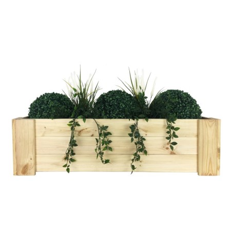 Drewniana skrzynia balkonowa RDF /szer. 100cm/ Naturalna