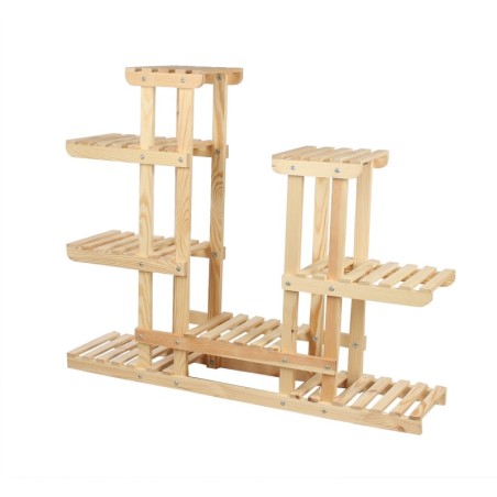 Wielopoziomowy kwietnik drewniany RKB /95x116x25/ Naturalny