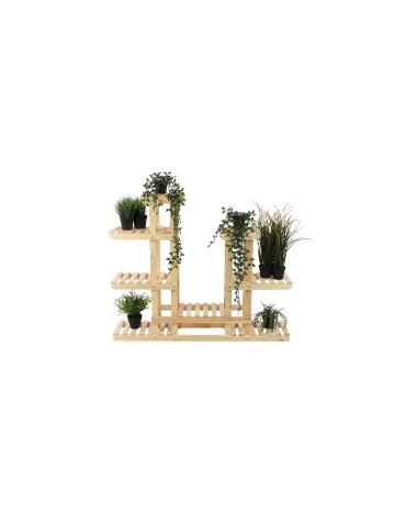 Kwietniki i donice - Wielopoziomowy kwietnik drewniany RKB /95x116x25/ Naturalny - product 12