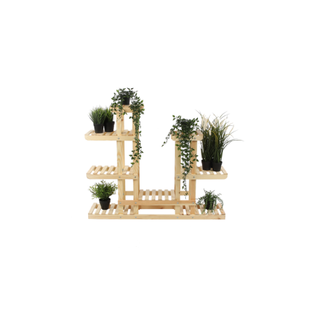 Wielopoziomowy kwietnik drewniany RKB /95x116x25/ Naturalny