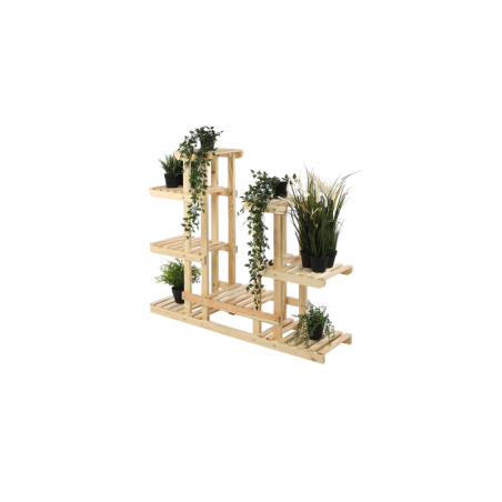 Wielopoziomowy kwietnik drewniany RKB /95x116x25/ Naturalny