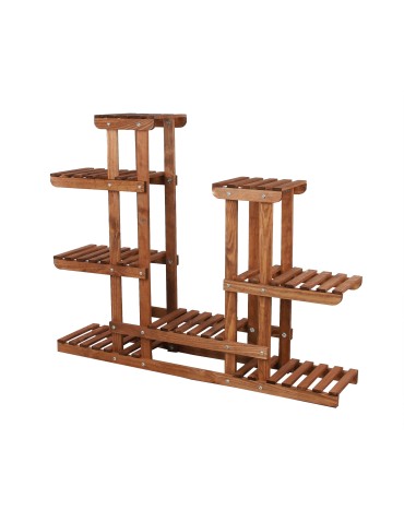 Kwietniki i donice - Wielopoziomowy kwietnik drewniany RKB /95x116x25/ Brązowy - product 3