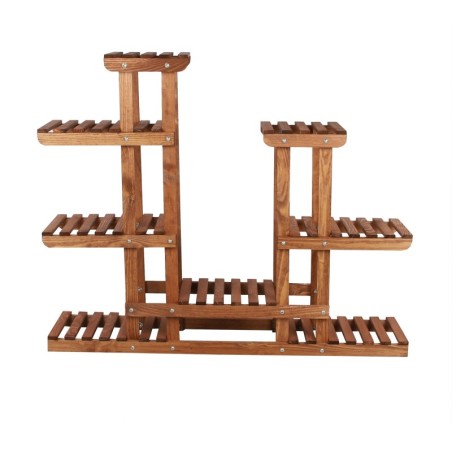 Wielopoziomowy kwietnik drewniany RKB /95x116x25/ Brązowy