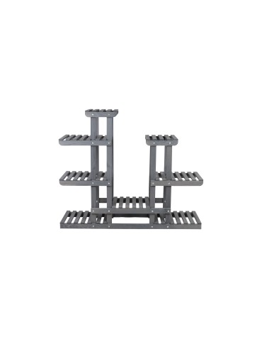 Kwietniki i donice - Wielopoziomowy kwietnik drewniany RKB /95x116x25/ Szary - product 10