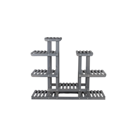 Wielopoziomowy kwietnik drewniany RKB /95x116x25/ Szary