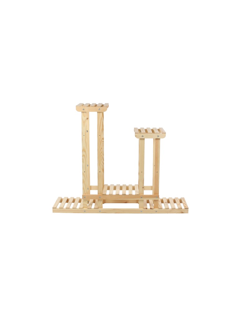 Kwietniki i donice - Drewniany kwietnik 5-półkowy RKB /95x116x25/ Naturalny - product MODO24.PL 10