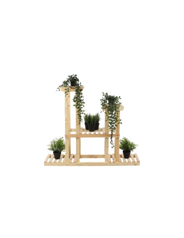 Kwietniki i donice - Drewniany kwietnik 5-półkowy RKB /95x116x25/ Naturalny - product 12