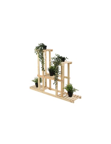 Kwietniki i donice - Drewniany kwietnik 5-półkowy RKB /95x116x25/ Naturalny - product 13