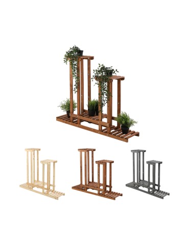 Drewniany kwietnik 5-półkowy RKB /95x116x25/ Brązowy