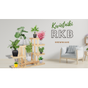 Drewniany kwietnik 5-półkowy RKB /95x116x25/ Brązowy