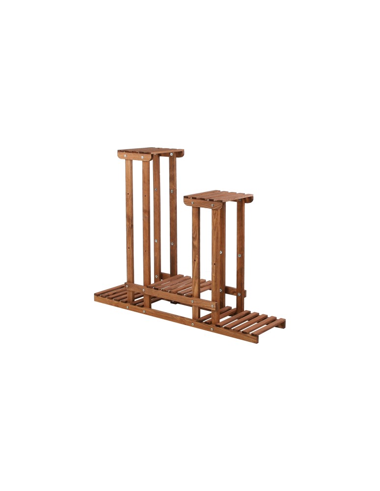 Kwietniki i donice - Drewniany kwietnik 5-półkowy RKB /95x116x25/ Brązowy - product MODO24.PL 3