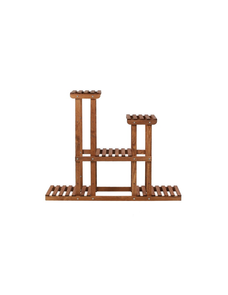 Kwietniki i donice - Drewniany kwietnik 5-półkowy RKB /95x116x25/ Brązowy - product MODO24.PL 10