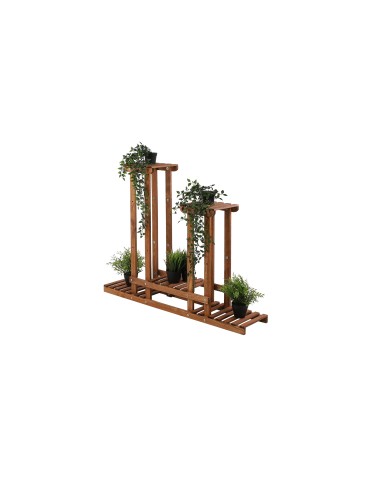 Kwietniki i donice - Drewniany kwietnik 5-półkowy RKB /95x116x25/ Brązowy - product 13