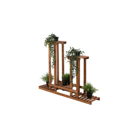 Drewniany kwietnik 5-półkowy RKB /95x116x25/ Brązowy