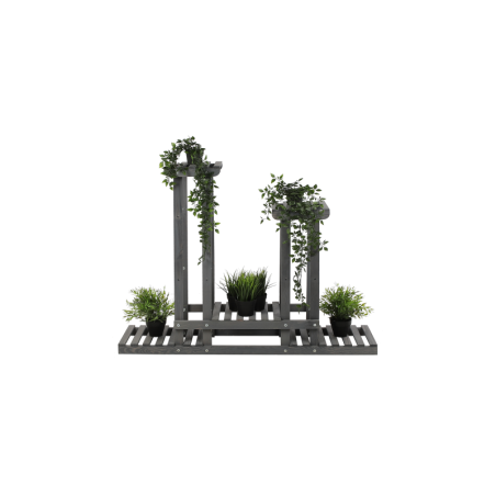 Drewniany kwietnik 5-półkowy RKB /95x116x25/ Szary