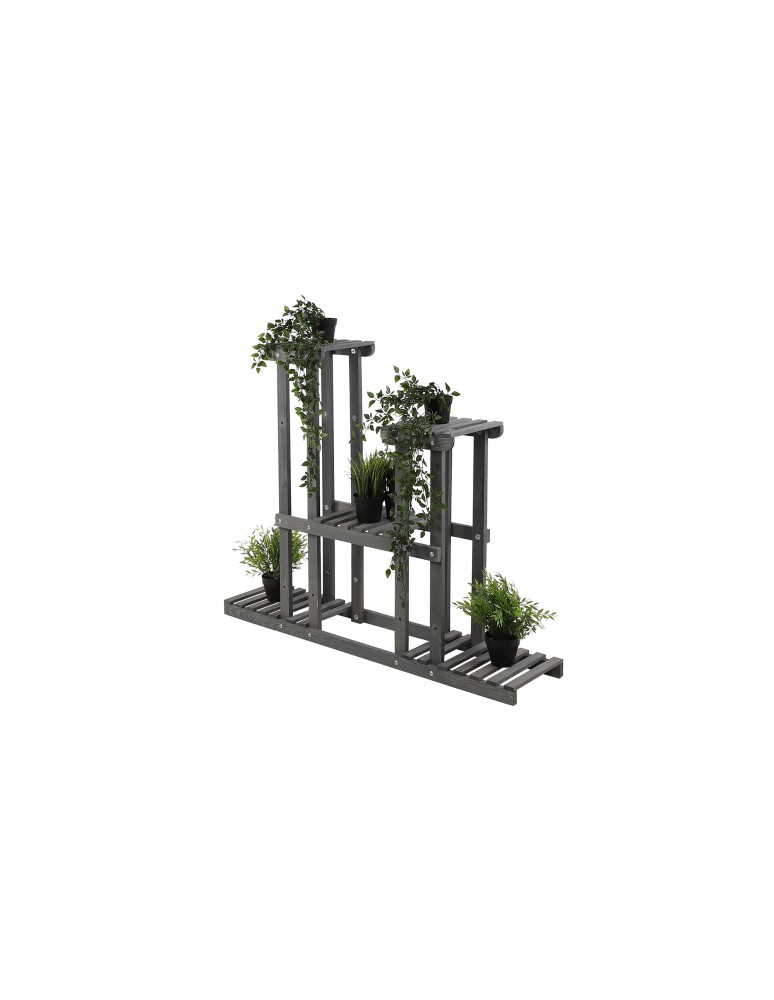 Kwietniki i donice - Drewniany kwietnik 5-półkowy RKB /95x116x25/ Szary - product MODO24.PL 13